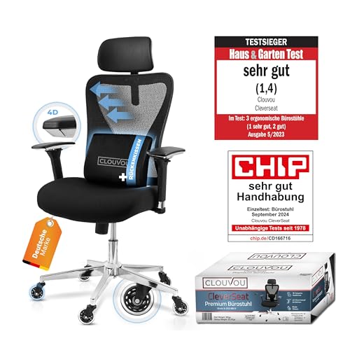 CLOUVOU CleverSeat Bürostuhl Ergonomisch [TESTSIEGER]...