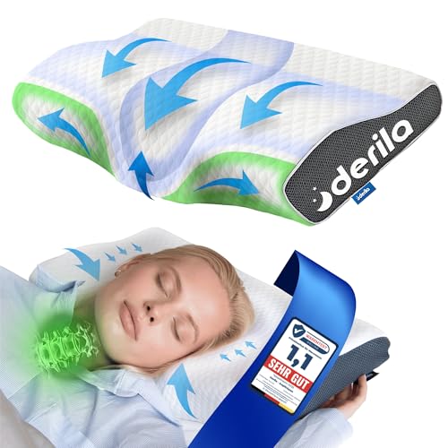 Derila Nackenkissen Kopfkissen, Memory Foam Kissen Original....