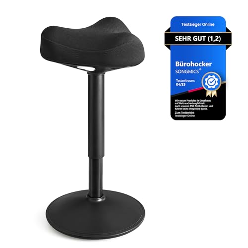 SONGMICS Hocker, Stehhocker um 360° neigbar,...
