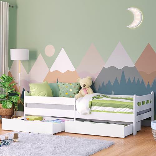 Bellabino Kinderbett Kuru 90x200 mit 2 Schubladen,...