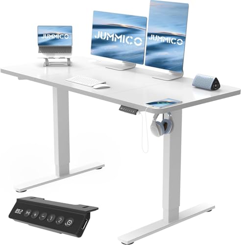 JUMMICO Höhenverstellbarer Schreibtisch mit...