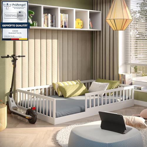 CADANI Timi 2in1 Bodenbett 120x200 cm Montessori Kinderbett...