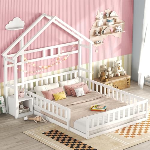 Kinderbetten 140 x 200 cm, Montessori Bodenbett für Kinder...