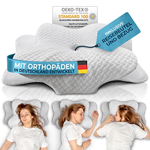 Glückstoff® Orthopädisches Kissen (Zertifiziert für alle...