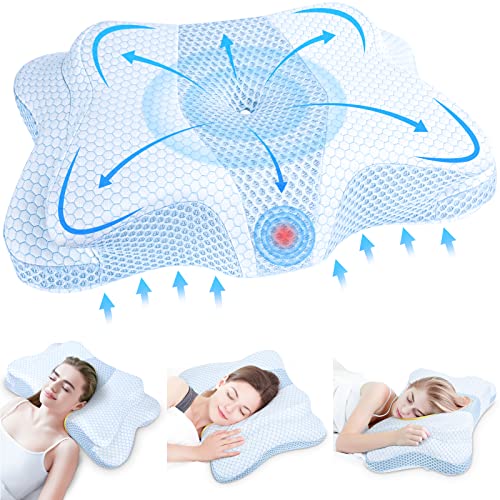 HOMCA Orthopädisches Kissen Memory Foam Nackenstützkissen für HWS