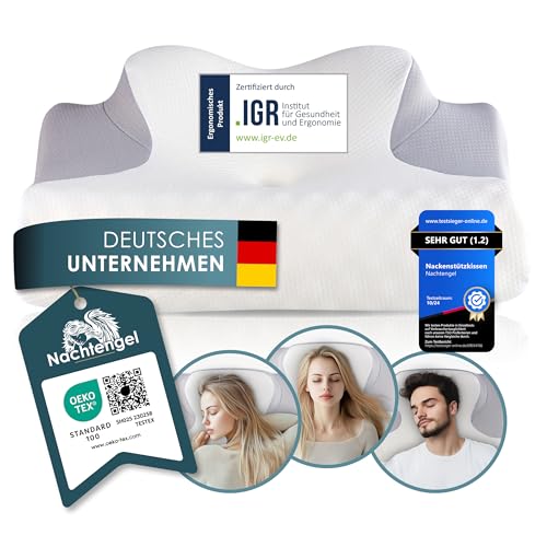 Nachtengel Nackenstützkissen - Orthopädisches Memory Foam...