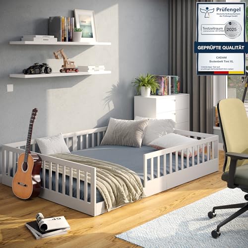 CADANI Timi 2in1 Bodenbett 140x200 cm Montessori Kinderbett...