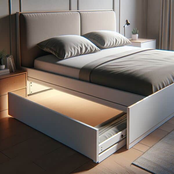 bodenbett mit schublade » Clever Stauraum nutzen im Schlafzimmer